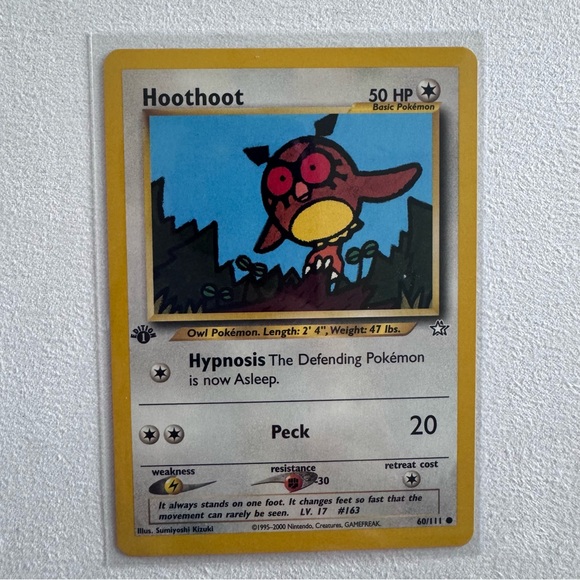 First Edition Hoothoot Pokmon Card
